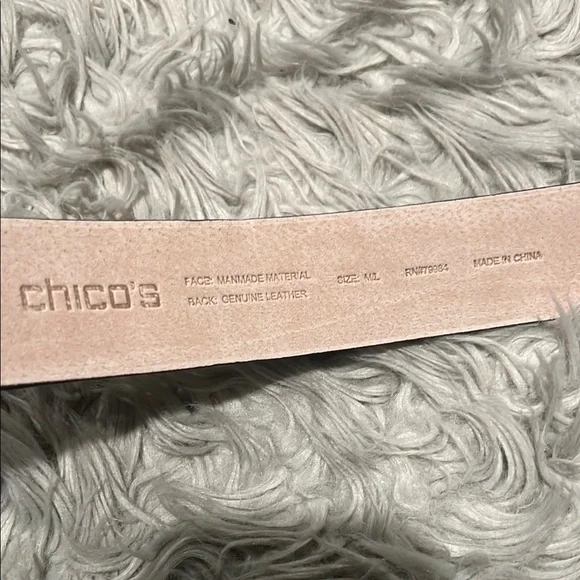 Chico's Elegant Black Belt with Shiny Silver Buckle - Picture 4 of 9